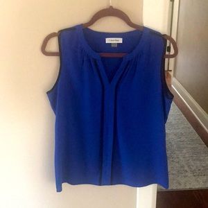 Calvin Klein blue blouse size 4